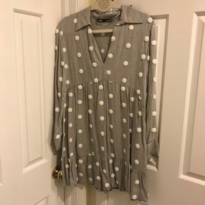 Zara polka dot dress